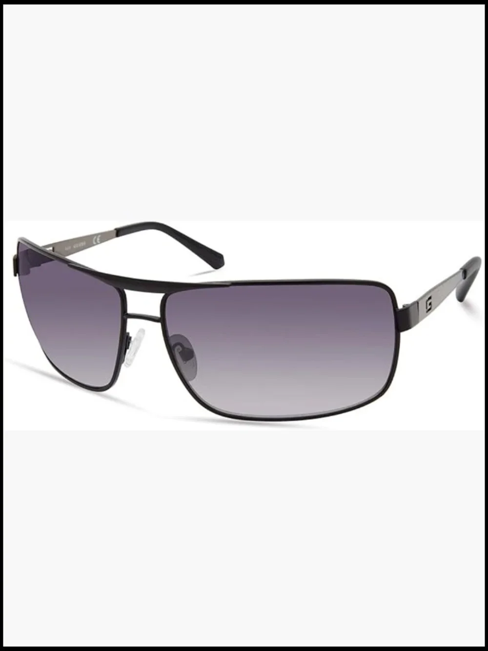 Metal Wrapped Navigator Pilot Sunglasses with Gradient Flash Lenses